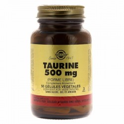 Taurine 500 mg - 50 Gélules Végétales - Solgar