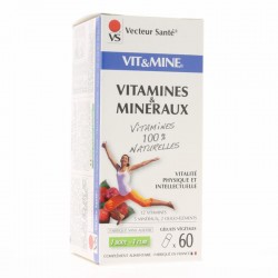VIT&MINE - Vitamines + minéraux - 60 Gélules - Vecteur Santé