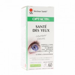 Opt'activ - Santé des Yeux - Myrtille Vision - 60 gélules - Vecteur Santé
