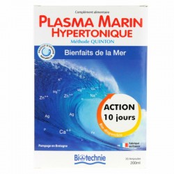 Plasma Marin Hypertonique - 20 ampoules de 10 ml - Biotechnie