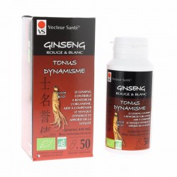 Ginseng Rouge + Blanc - 50 gélules - Vecteur Santé