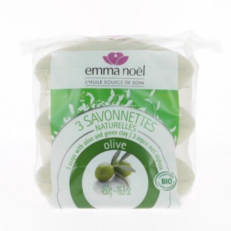 3 Savons Huile olive pack promo - Emma Noel