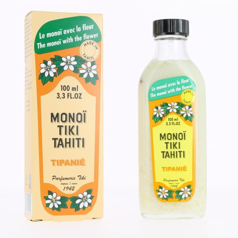 Monoï Tiaré Tipanier Tiki - Flacon verre 100 ml