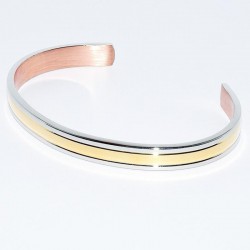 Bracelet cuivre CUMIN sans aimants, intérieur cuivre - Magnétique Vibration