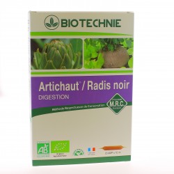 Artichaut / Radis Noir Bio - 20 Ampoules - Biotechnie