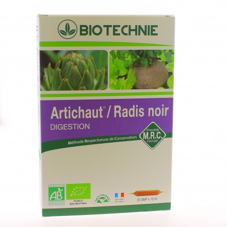 Artichaut / Radis Noir Bio - 20 Ampoules - Biotechnie