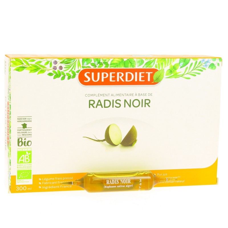 Radis Noir Bio - 20 Ampoules - Superdiet