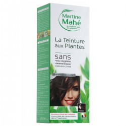 Coloration aux plantes Teinture n°4 Châtain - 250 ml - Martine Mahé