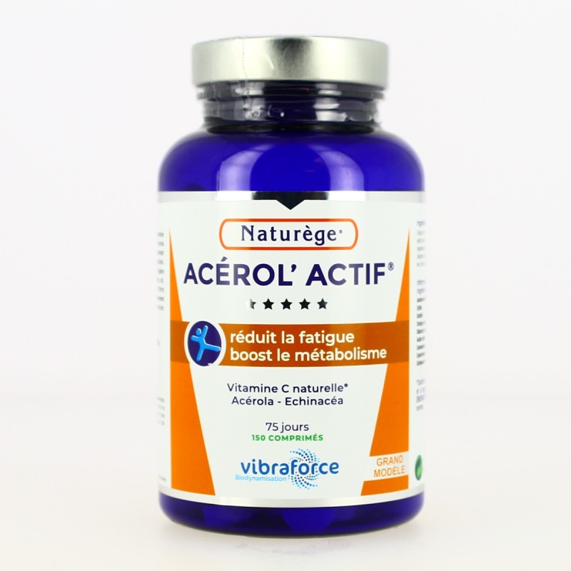 Acerol'actif - Acérola - Vitamine C - 150 Comprimés - Naturège Laboratoire